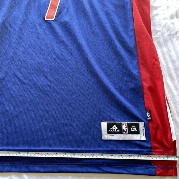 DETROIT PISTONS Adidas BRANDON KNIGHT #7 Blue Jersey NBA Men’s Sz 2XL SIGNED NWT - Picture 7 of 15